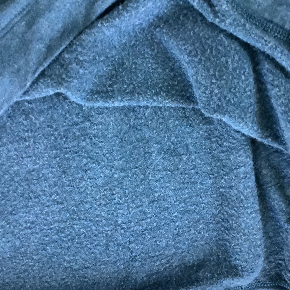 Purejill Tranquility Fleece Dark Heather Blue Hooded Top Sz. MP - Picture 6 of 8